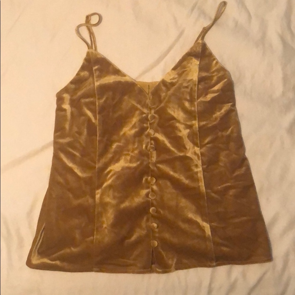 Gold Velvet Top